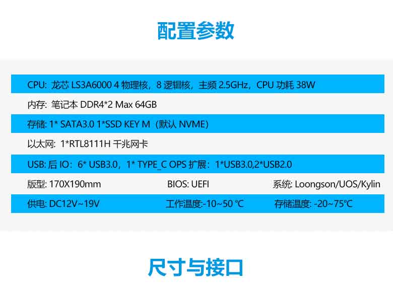 龍芯3A6000國產OPS主板M603L(圖2) 龍芯3A6000國產OPS主板M603L(圖2)